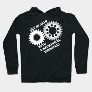 Get In Gear White Text Hoodie